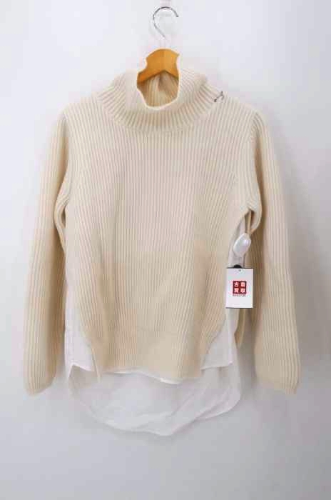 CASHYAGE（カシヤージュ） シャツレイヤードハイネックカシミヤニット レディース トップス