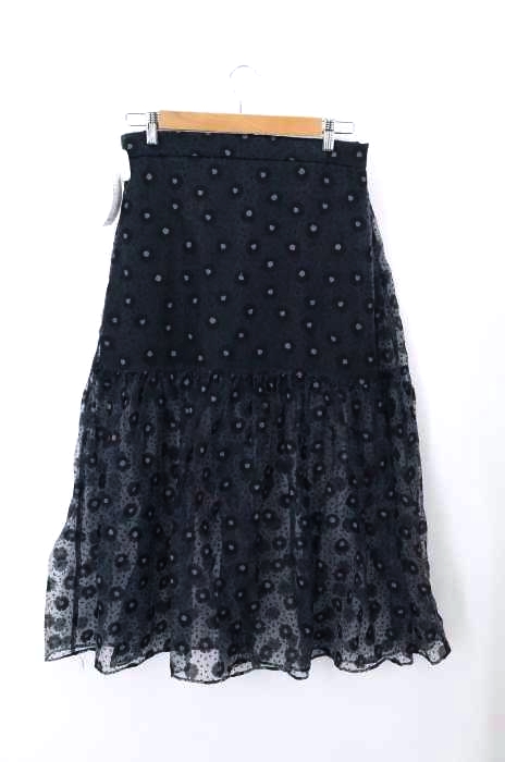 ZARA（ザラ） 総柄シースルーロングスカート レディース スカート