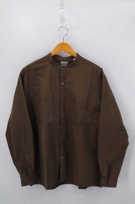 Steven Alan （スティーブンアラン） HI/CNT TWILL 2POCKET BAND COLLAR SHIRT-BOLD ワークシャツ メンズ トップス