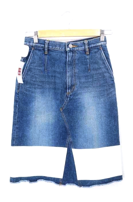Name.（ネーム） DENIM PRINTED SKIRT プリント加工デニムスカート レディース スカート