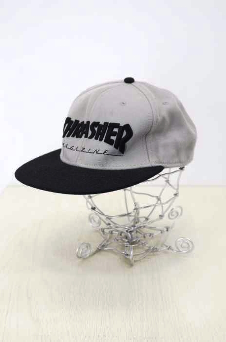 THRASHER（スラッシャー） ロゴ 刺繍 スナップ バッグ キャップ メンズ 帽子