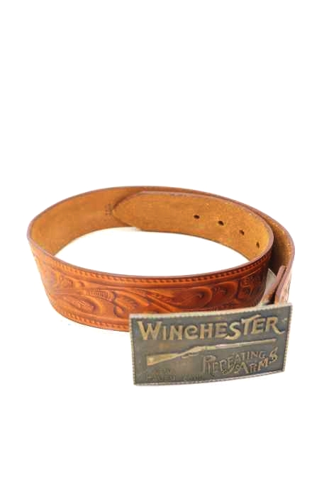 VAN JAC レザーベルト VAN JAC（ヴァンヂャケット） カービングレザーベルト メンズ