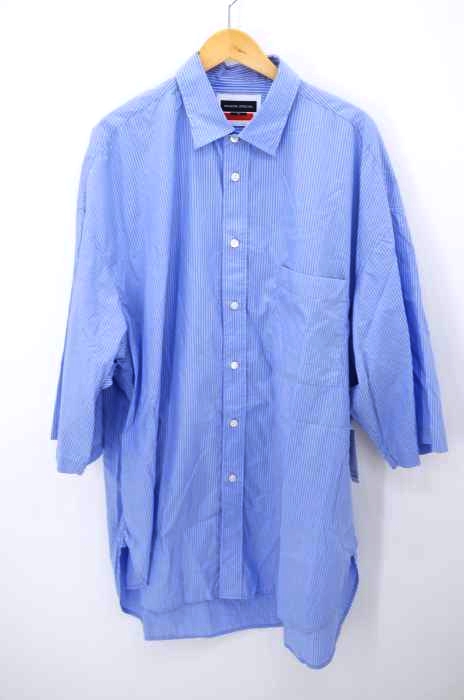 MAISON SPECIAL（メゾンスペシャル） 21ss ストライプエクストラプライムオーバーショートスリーブシャツ メンズ トップス