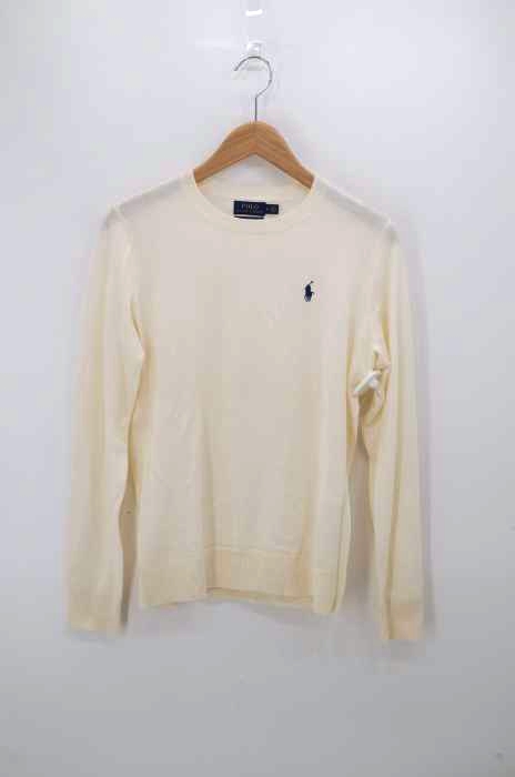 POLO RALPH LAUREN（ポロラルフローレン） ロゴ刺繍 クルーネックウールニット レディース トップス