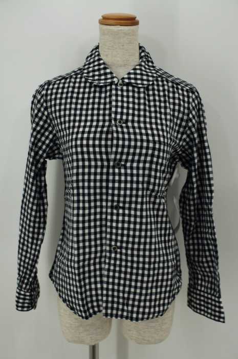 BLACK COMME des GARCONS （ブラックコムデギャルソン） AD2008 ショールカラーブロックチェック レディース トップス