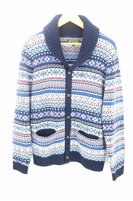 BEAMS （ビームス） ノルディックショールカラーニットカーディガン メンズ トップス