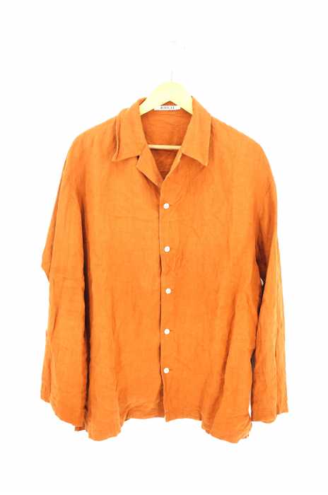 AURALEE （オーラリー） LINEN GABARINE OVER SHIRTS リネン
