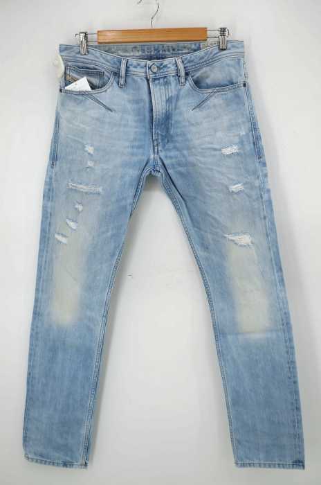 DIESEL (ディーゼル) SHIONER ジップフライダメージ加工デニムパンツ メンズ パンツ
