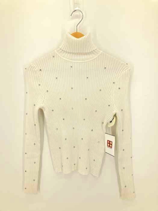 ZARA（ザラ） ストーン付きタートルネックリブニット レディース トップス