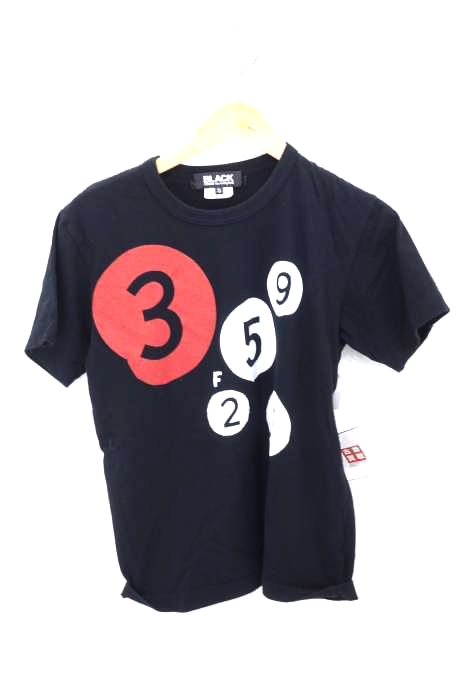 BLACK COMME des GARCONS(ブラックコムデギャルソン) AD2018 1ナンバープリント Tシャツ レディース トップス