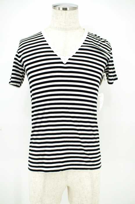 GalaabenD （ガラアーベント） VネックボーダーTシャツ メンズ トップス