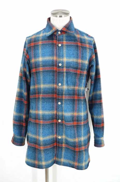 ts(s)(ティーエスエス) コットンXポリエステルプレイドフランネルCPOロングシャツ メンズ トップス