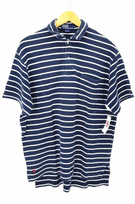 Polo by RALPH LAUREN (ポロバイラルフローレン) パイル地 ボーダー柄ポロシャツ メンズ トップス
