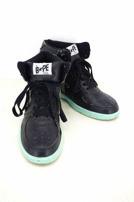 BAPE STA （ベイプスタ!） カモ柄ハイカットスニーカー レディース シューズ