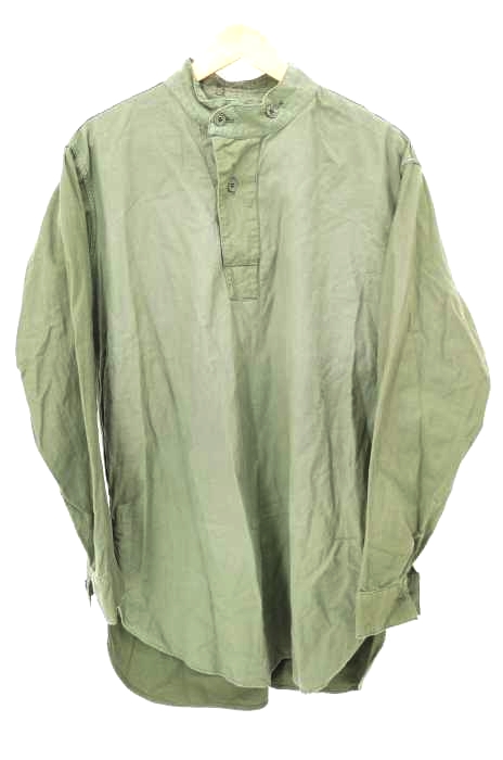 USED古着（ユーズドフルギ） M55 SHIRTS スウェーデン軍スタンドカラープルオーバーシャツ メンズ トップス