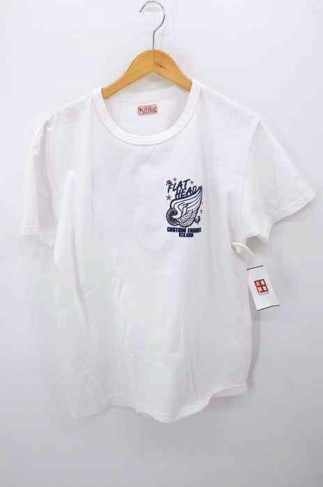 FLAT HEAD（フラットヘッド） ラバープリント クルーネックTシャツ メンズ トップス