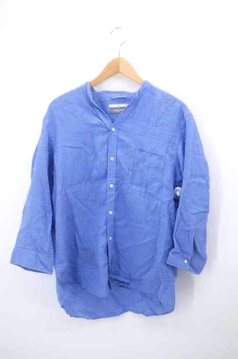 SHIPS（シップス） Band/C Coolmax LNN 7/S スキッパーリネンバンドカラーシャツ メンズ トップス