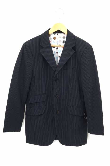 BURBERRY BLACK LABEL (バーバリーブラックレーベル) ストライプ 3B テーラードジャケット メンズ アウター