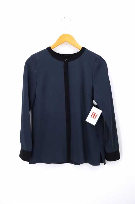 Demi-Luxe BEAMS (デミルクスビームス) 比翼ノーカラーシャツ レディース トップス