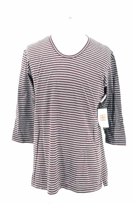 LAD MUSICIAN （ラッドミュージシャン） T-CLOTH ボーダーUネック7分 メンズ トップス