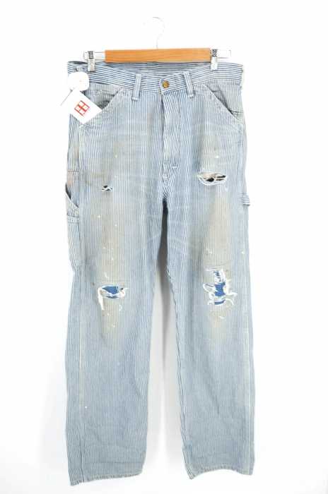 Lee (リー) ダメージ加工ヒッコリー メンズ パンツ