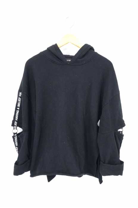 ENVYM（アンビー） サイドスリット　ショート丈パーカー レディース トップス
