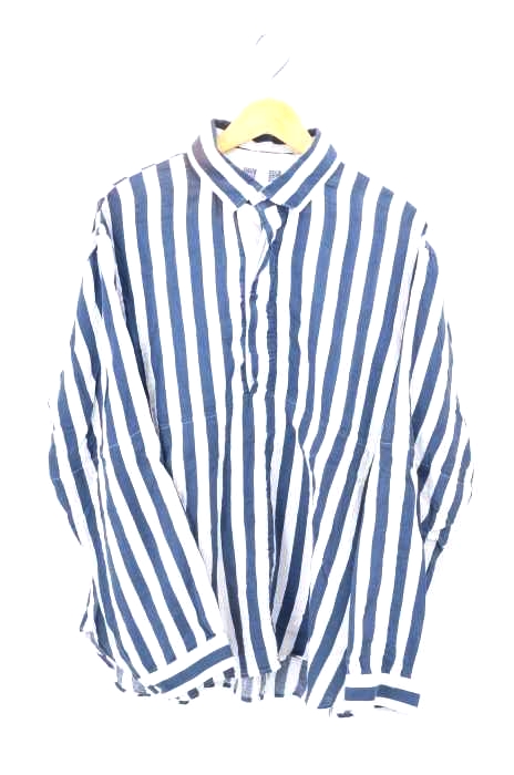 MOUNTAIN RESEARCH（マウンテンリサーチ） Sport Shirt ストライプ柄長袖プルオーバーシャツ メンズ トップス