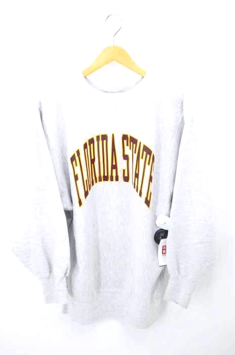Champion（チャンピオン） 90S USA製 刺繍タグ REVERSE WEAVE FLORIDA STATE ラバー1段カレッジプリントスウェット メンズ トップス