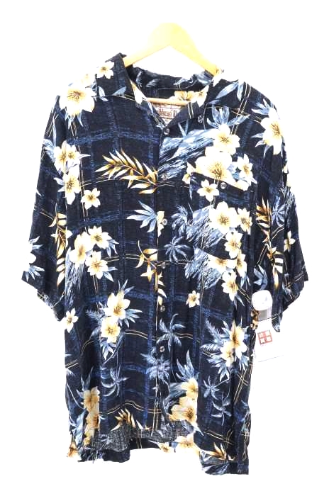 USED古着（ユーズドフルギ） CARIBBEAN BLUES レーヨンアロハシャツ メンズ トップス