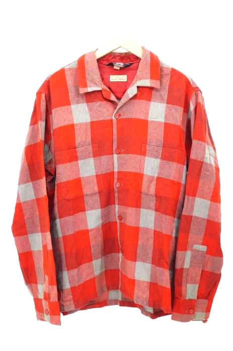 WOOLRICH WOOLEN MILLS(ウールリッチウーレンミルズ) 60S PLAID WOOL SHIRT ブロックチェックオープンカラーシャツ メンズ トップス