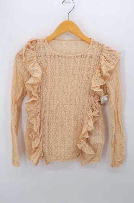 Ray BEAMS(レイビームス) ストレッチレース ラッフル プルオーバー レディース トップス