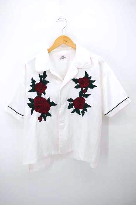 RASVOA（ラスボア） バラ刺繍 スカシャツ レディース トップス 