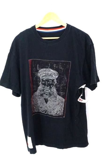 SEVESKIG(セヴシグ) デザイン装飾コットンクルーネックTシャツ メンズ トップス