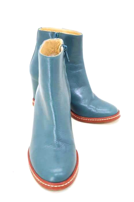 MM6 Maison Martin Margiela（エムエムシックス メゾンマルタンマルジェラ） ウェッジソール レザーヒール サイドジップショートブーツ レディース シューズ