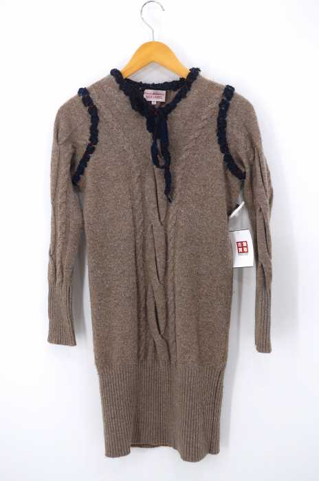 Vivienne Westwood Red Label ヴィヴィアンウエストウッドレッドレーベル タータンチェック編み込みニットワンピー ブランド古着買取販売バズストア