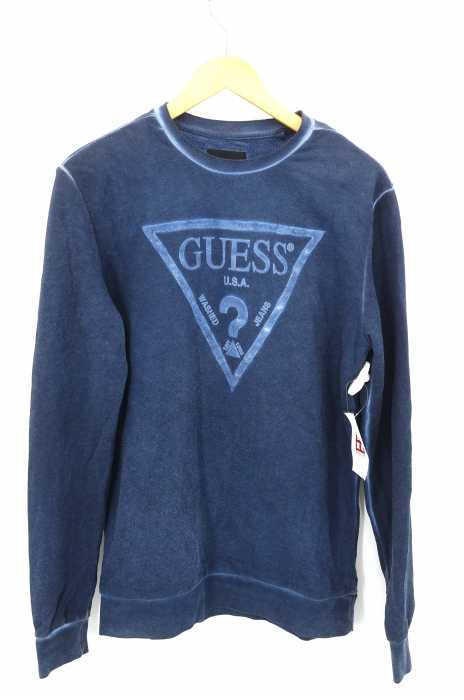 GUESS los angeles(ゲスロサンゼルス) CARLOS TRIANGLE LOGO FLEECE SWEAT メンズ トップス