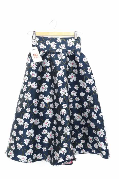 akiki（アキキ） NAVY×PINK 花柄スカート リバーシブル レディース スカート
