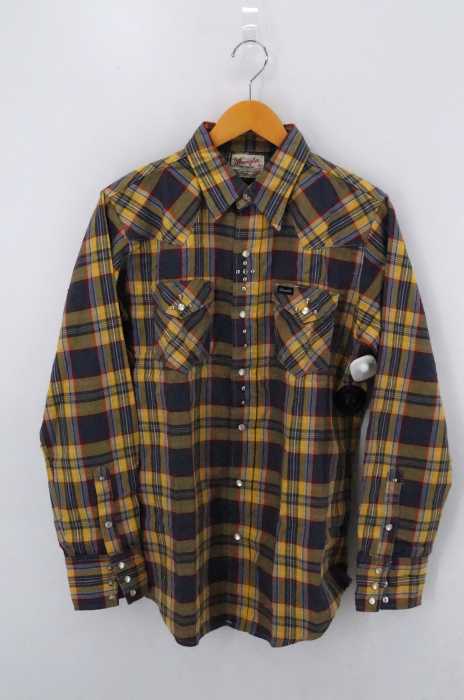Wrangler （ラングラー） チェック柄スタッズウエスタンシャツ メンズ トップス