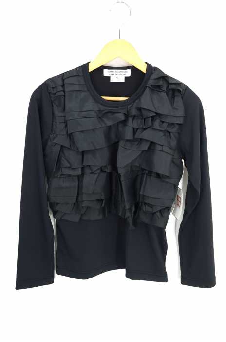 COMME des GARCONS COMME des GARCONS(コムデギャルソンコムデギャルソン) AD2018 18AW フリルドッキングデザインエステルカットソー レディース トップス