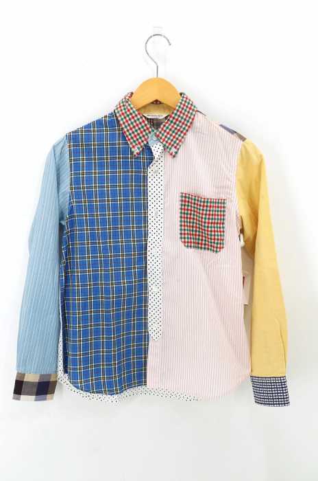 BEAMS BOY (ビームスボーイ) パッチワークデザインボタンシャツ レディース トップス