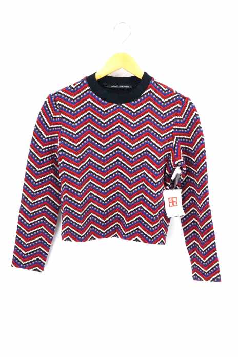ZARA WOMAN （ザラ ウーマン） 総柄クルーネックニット レディース トップス