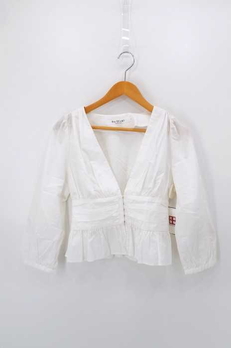 Ray BEAMS （レイビームス） 19SS ギャザー Vネック ペプラム ブラウス レディース トップス