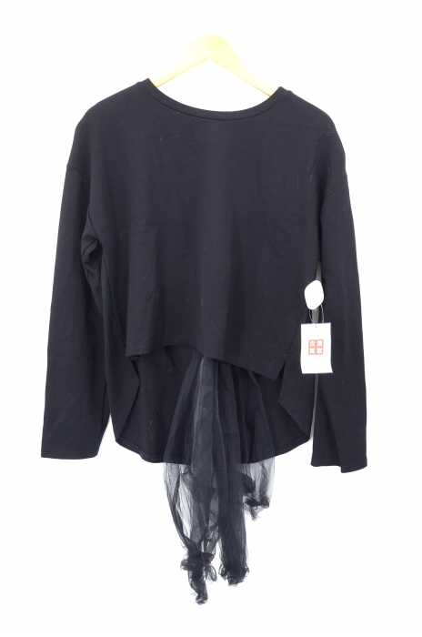 MICOAMERI（ミコアメリ） バックスリットチュールレイヤードカットソー レディース トップス