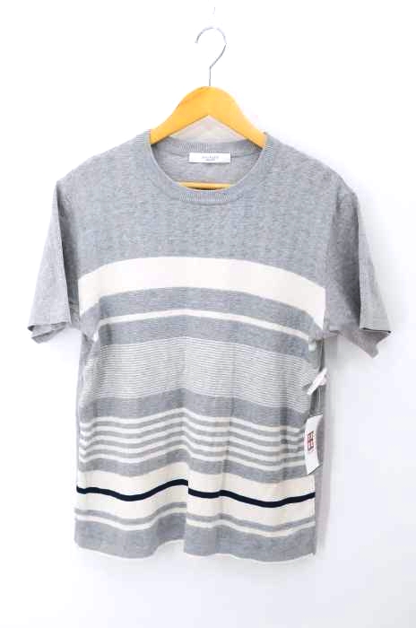 EDIFICE（エディフィス） マルチボーダーニットTシャツ メンズ トップス