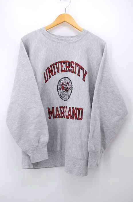 Champion（チャンピオン） 80S USA製 トリコタグ後期 REVERSE WEAVE MARYLAND ラバー3段カレッジロゴスウェット メンズ トップス