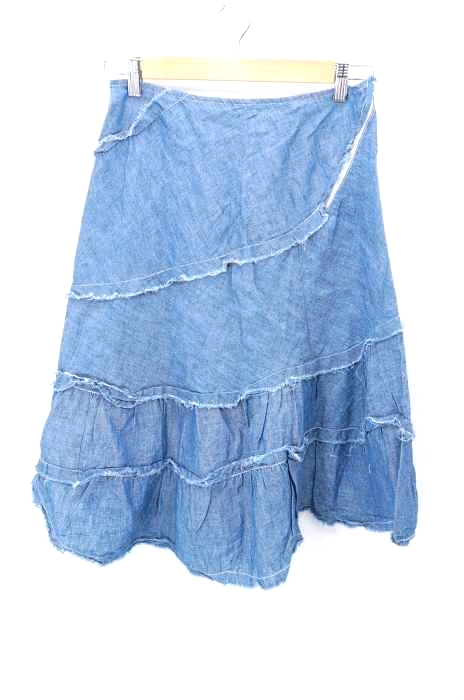 tricot COMME des GARCONS（トリココムデギャルソン） AD2007 カットオフシャンブレーフレアスカート レディース スカート