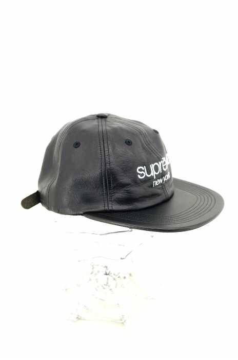 Supreme （シュプリーム） Leather Classic Logo 6-Panel メンズ 帽子