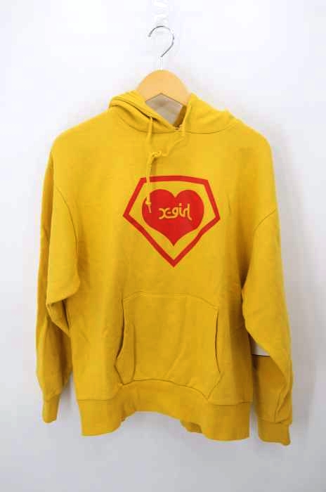 X-girl（エックスガール） SUPER LOVERS LOGO HOODIE レディース トップス