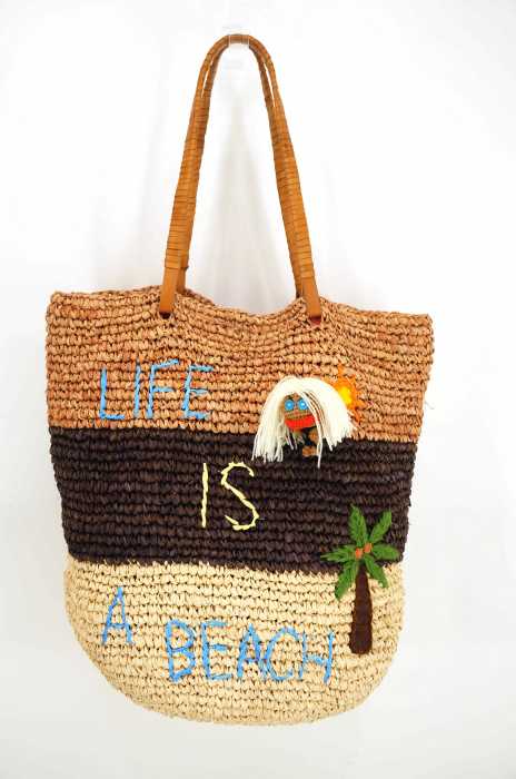 MUA MUA (ムアムア) Raffia Life Is A Beach レディース バッグ