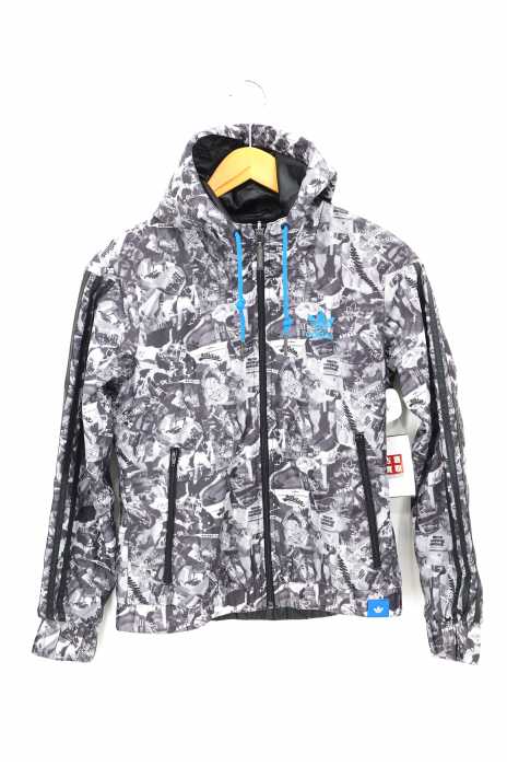 adidas (アディダス) 総柄ナイロンジャケット レディース アウター